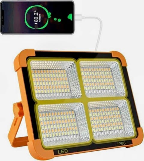 200WAT & 400WATT & 600WATT LED SOLAR LIGHT WITH 10000MAH POWER BANK & 12000MAH POWER BANK & 15000MAH POWER BANK, WITH 4 MODES (WIGHT LIGHT,GOLDENLIGHT,DEM LIGHT AND DISSCO LIGHT)