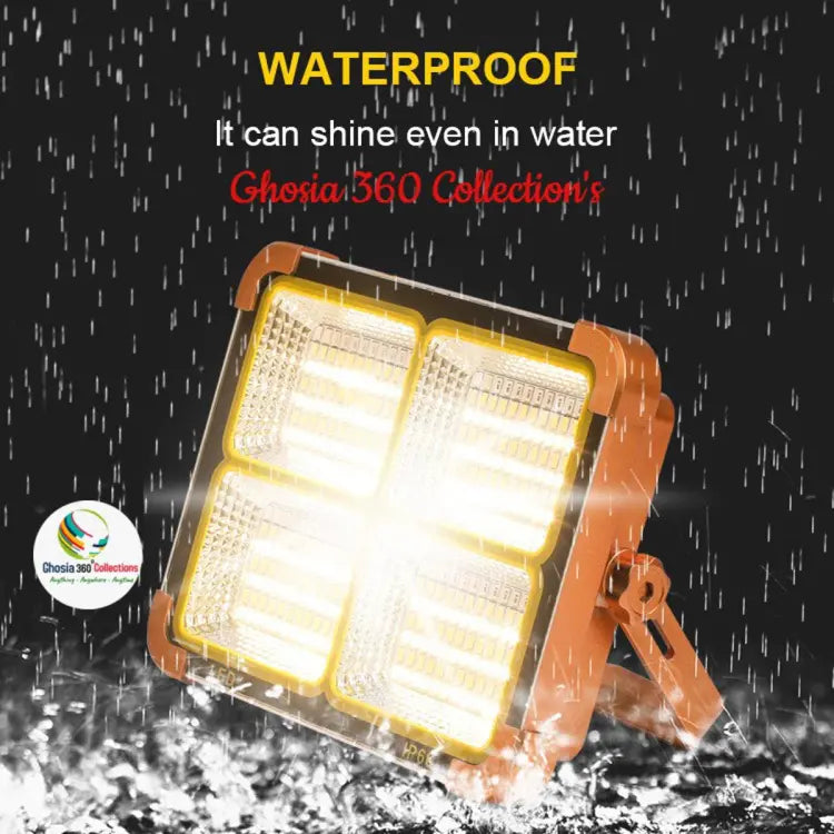 200WAT & 400WATT & 600WATT LED SOLAR LIGHT WITH 10000MAH POWER BANK & 12000MAH POWER BANK & 15000MAH POWER BANK, WITH 4 MODES (WIGHT LIGHT,GOLDENLIGHT,DEM LIGHT AND DISSCO LIGHT)